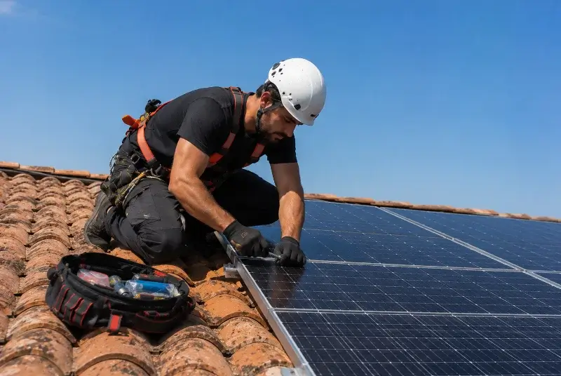 Maintenance et monitoring de panneaux solaires à Romegoux